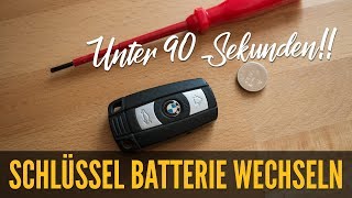 BMW Schlüssel Batterie wechseln  BMW Schlüsselbatterie  Kurzanleitung [upl. by Aralomo]