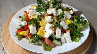 Salat mit Feta  Rezepte  Schnell machen und kochen [upl. by Nnylirret317]