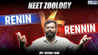 NEET Zoology Difference between RENIN and RENNIN  Confusing Terms  Zoology by Guru Sir  KGS NEET [upl. by Merrick]