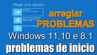 Cómo Reparar el inicio de Windows 1110 y 81Recuperación automáticaProblemas del Sistema Operativo [upl. by Tamarah]