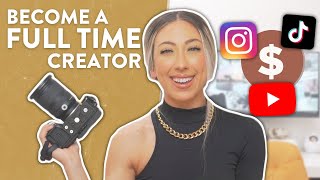 HOW TO BECOME A FULLTIME CONTENT CREATOR IN 2024  5 Steps To Growing Your Content Creator Business [upl. by Aigneis881]