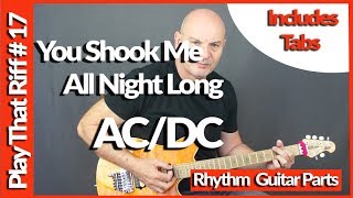 You Shook Me All Night Long Guitar Lesson Tutorial [upl. by Fausta]