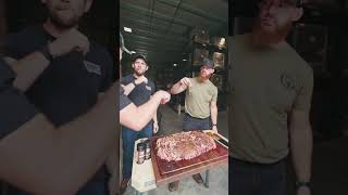 Now LIVE Massive Wagyu Steak We Cut the Worlds Biggest with a Custom Knife 🔪🥩🔥 shorts [upl. by Heymann]