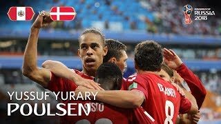 Yussuf Yurary POULSEN Goal  Peru v Denmark  MATCH 6 [upl. by Shandeigh583]