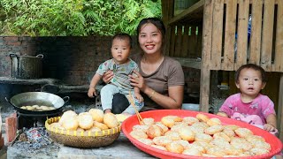 How to make beanfilled sticky rice cakes sold at the market bathe the baby gather around the baby [upl. by Fairweather]