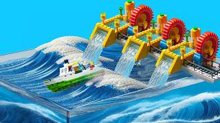 Testing LEGO Wave Machine for Sinking Lego Ships [upl. by Ymled]