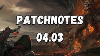 Patchnotes 04032024  Infernal Hunger  Sezon 24  diabloimmortal  patchnotes [upl. by Beaufort]