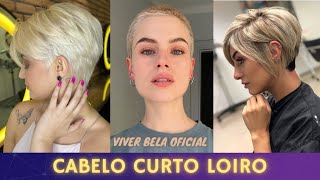 Corte de Cabelo Curto Feminino Loiro Tendência 2022 [upl. by Ibbob]