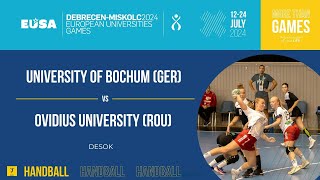 Handball Women  University of Bochum GER  Ovidius University ROU [upl. by Tyika]