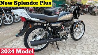 New 2024 Model Hero Splendor Plus Bs7 Review  On Road Price  splendor plus 2024 model  hero bike [upl. by Mittel]