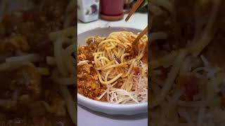 Tofu Lentil Bolognese 🍝 veganshorts [upl. by Pirali]