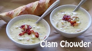 Easy New England Clam Chowder Recipe  The Frugal Chef [upl. by Elysee110]