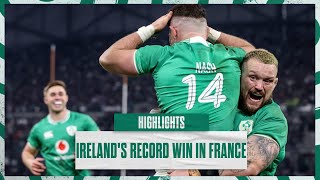 Highlights Irelands Record Win Against France [upl. by Shamma]