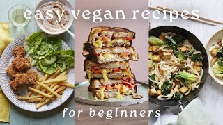 3 EASY VEGAN RECIPES FOR BEGINNERS VEGANUARY [upl. by Nnaylime]