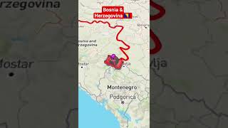 bosnia and herzegovina 🇧🇦 travel viral shorts map trending [upl. by Yalahs]