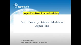 Property Data and Models in Aspen Plus [upl. by Gretel]