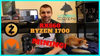 RX560 amp Ryzen 1700 Mining Hashrate Benchmark  Best Current Value  Tails Vosk BarkBox [upl. by Ayitahs]