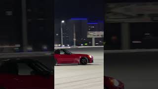 Fiat 124 spider abarth winter drift [upl. by Berkly356]