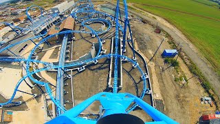 Premier Test  Abyssus Double Launch Coaster  POV  NEW 2021  Energylandia  Aqualantis [upl. by Aieken]