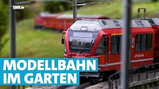 Modelleisenbahn nach besonderem Vorbild Die Rhätische Bahn im eigenen Garten [upl. by Arod455]