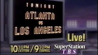 August 8 1989 Braves at Dodgers SuperStation TBS Promo [upl. by Levine]