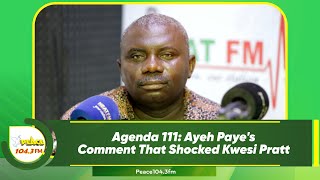 Agenda 111 Ayeh Payes Comment That Shocked Kwesi Pratt [upl. by Sorodoeht586]