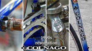 Restoratrion Old Classic Bike from 1990s  Colnago Master [upl. by Orlosky820]