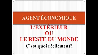 Cours 11 Comment comprendre lagent économique  le reste du monde limportation et lexportation [upl. by Lesig]