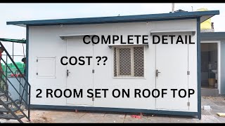 2 ROOM SET ON ROOF TOP COMPLETE DETAIL PREFAB HOUSE IN INDIA [upl. by Felic]