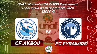 DAY4️⃣ CFAKBOU 🆚 FCPYRAMIDS🏆UNAF Women’s U20 CLUBS Tournament TUNIS 2024 [upl. by Olifoet]