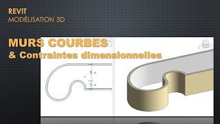 Créer des murs droits et courbe avec REVIT [upl. by Sucy]