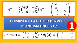 COMMENT CALCULER LINVERSE DUNE MATRICE 2X2 [upl. by Welcher]