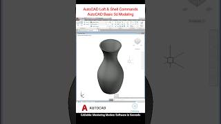 AutoCAD Loft amp Shell Commands  AutoCAD Basic 3d Modeling AutoCADDrawingPractice CADable [upl. by Farrel689]