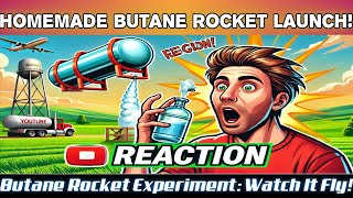 Homemade Butane Rocket Launch Crazy ResultsRocket powered by butane [upl. by Bushweller]