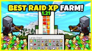 BEST RAID FARM EVER VERY FAST In Minecraft Bedrock 121 [upl. by Rubliw]