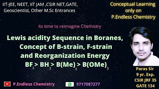 Lewis acidity Sequence in boranes Concept of Bstrain Fstrain and Reorganization energy [upl. by Krishna]