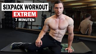 7 Minuten Sixpack Workout für Zuhause  Extrem Effektiv  Sascha Huber [upl. by Namra]