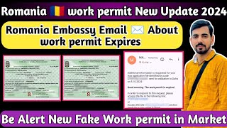 Romania Work permit New Update 2024  Romania Embassy new Update  Romania work permit Expired date [upl. by Willing618]