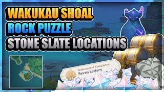 Wakukau Shoal Rock Puzzle Stone Slates Locations 2× LUXURIOUS CHESTS  Genshin Impact [upl. by Eatnoid]