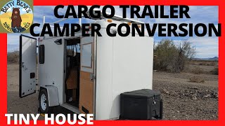 I converted a cargo trailer into a TINY HOUSE camper 6 x 10 Interstate Single axle cargo trailer [upl. by Seuqcaj716]