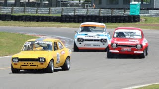 Mk1 Escort Taupo January 2024 HVRA Race 1 [upl. by Yleve]