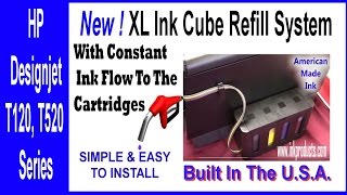 CISContinuous Ink Supply SystemCISS For HP Designjet T120 T520 [upl. by Larrisa]