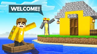 I Built CRAINER A HOUSE In NEW Squid Island Minecraft [upl. by Acined792]