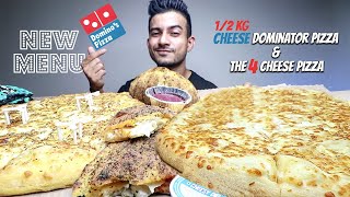 Dominos NEW 12 kg The Cheese Dominator Pizza amp The 4 Cheese Pizza with 4 times more cheese MUKBANG [upl. by Mattah]