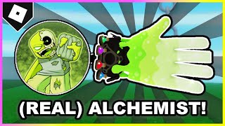 How to ACTUALLY get ALCHEMIST GLOVE  quotCONTAINMENT BREACHquot BADGE in SLAP BATTLES ROBLOX [upl. by Amihc]