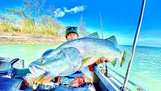 Barramundi Catch amp Cook  WE LEARNT A NEW WAY TO CATCH BARRA [upl. by Anivad390]