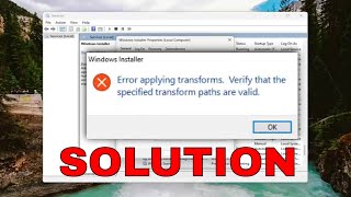 Windows Installer Error Applying Transforms Fixed [upl. by Erskine]