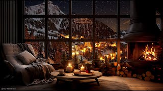 🔥 Cozy Ambience with fireplace  Relax with warm background bar to give you a good nights sleep [upl. by Nakre]