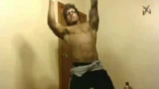 Zyzz muzz dancing amp peaking at home in his bedroom [upl. by Biddle]