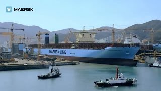 Maersk  TripleE Semilaunch timelapse [upl. by Ocimad]